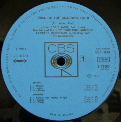 CBS S 72 363 - «Die Vier Jahreszeiten» = (Le Quattro Stagione) - Image 3