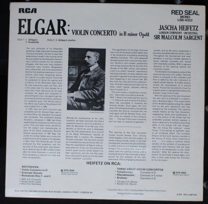 RCA Red Seal LSB 4022 - Violin Concerto In B Minor - Image 2