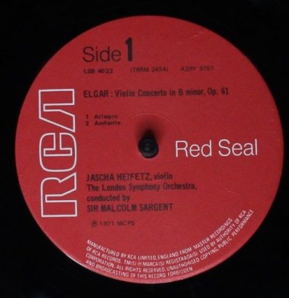 RCA Red Seal LSB 4022 - Violin Concerto In B Minor - Image 3