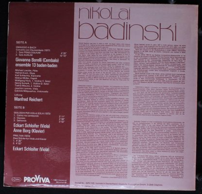 Pro Viva ISPV 103 - Omaggio A Bach / Dialoghi Per Viola Sola / P - Image 3