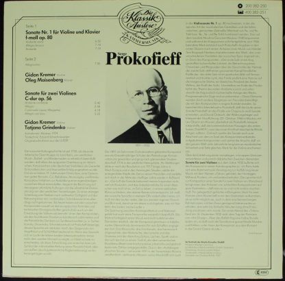 Eurodisc 200 382 - Sonate Nr. 1 Für Violine Und Klavier Op. 80 / - Image 2