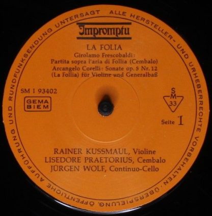 Impromptu SC 93402 - La Folia / Frescobald . Couperin . Corelli - Image 3