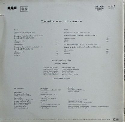 RCA 32 234-7 - Concerti Per Oboe, Archi E Cembalo - Image 2