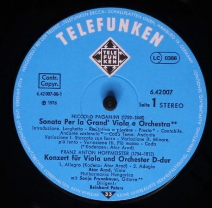 Telefunken 6.42007 - Viola Concertos - Image 5