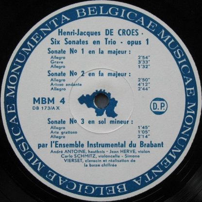 Monumenta Belgicae Musicae MBM 4 - Six Sonates En Trio - Image 3