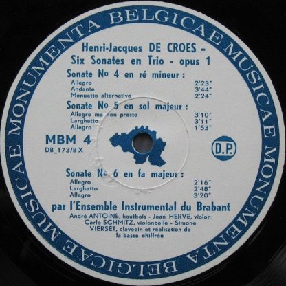 Monumenta Belgicae Musicae MBM 4 - Six Sonates En Trio - Image 4