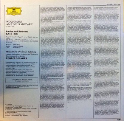 Deutsche Grammophon 2537 038 - Bastien Und Bastienne - Image 2