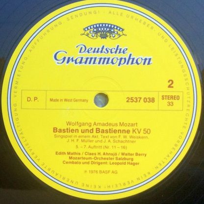 Deutsche Grammophon 2537 038 - Bastien Und Bastienne - Image 4
