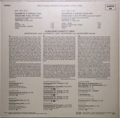 Telefunken 6.42178 AW - Streichquartette = String Quartets Nr. 1 - Image 2