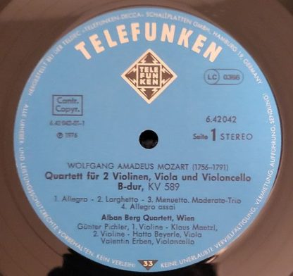 Telefunken 6.42042 - Streichquartette Nr. 22 KV 589 & Nr. 23 KV - Image 3