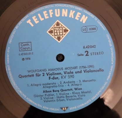 Telefunken 6.42042 - Streichquartette Nr. 22 KV 589 & Nr. 23 KV - Image 4
