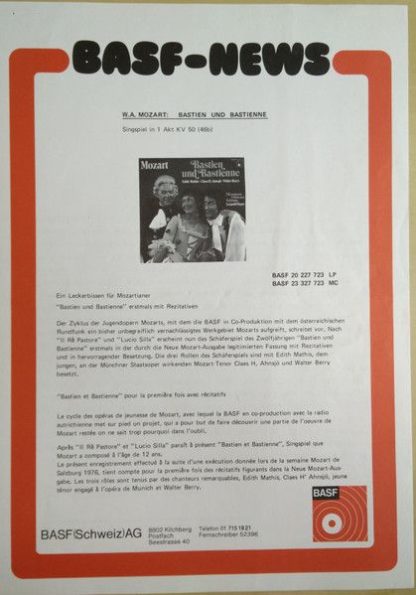 BASF 20 227 723 - Bastien Und Bastienne - Image 7