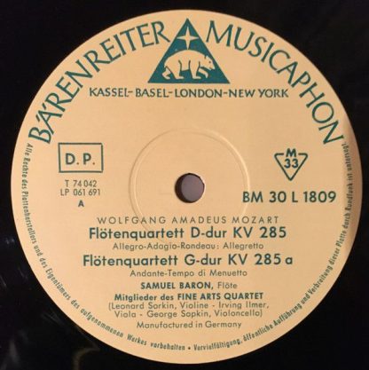 Bärenreiter-Musicaphon BM 30 L 1809 - Flötenquartette - Image 3
