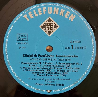 Telefunken 6.42031 AW - Königlich Preußische Armeemärsche - Image 5