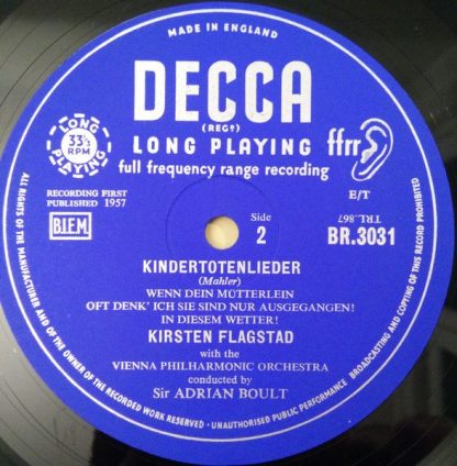 DECCA BR 3031 - Kindertotenlieder - Image 4