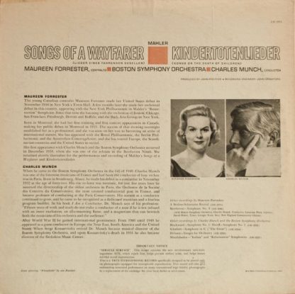 RCA Victor Red Seal LSC-2371 - Songs Of A Wayfarer / Kindertoten - Image 2