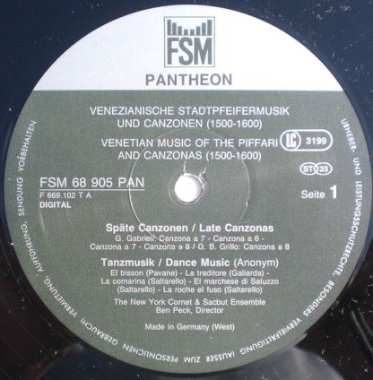 FSM FSM 68 905 PAN - Venezianische Stadtpfeifermusik Und Canzone - Image 5