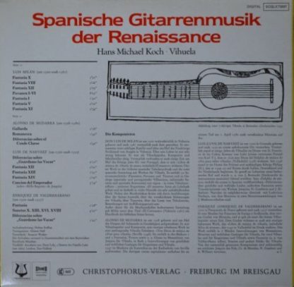 Christophorus SCGLX 73997 - Spanische Gitarrenmusik Der Renaissa - Image 2