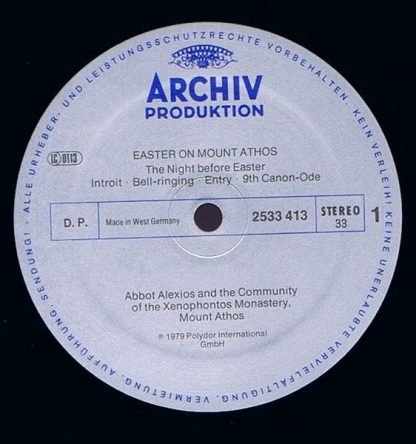 Archiv Produktion 2533 413 - Easter On Mount Athos: The Celebrat - Image 3