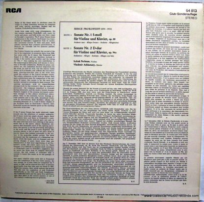 RCA 64 813 - Sonatas For Violin And Piano (No. 1, Op. 80 · No. 2 - Image 3