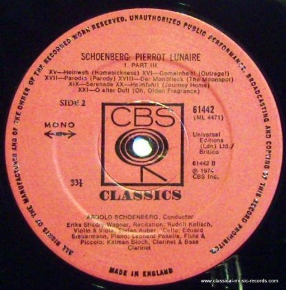CBS 61442 - Dirigiert Pierrot Lunaire - Image 3