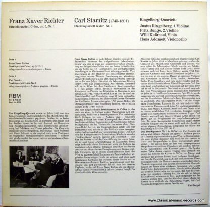 RBM 3008 - Franz Xaver Richter: Streichquartett C-dur  Carl Stam - Image 2