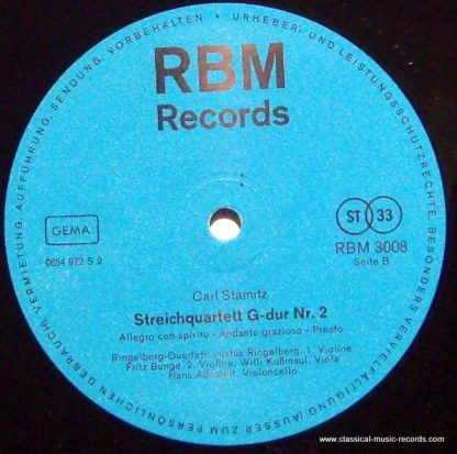 RBM 3008 - Franz Xaver Richter: Streichquartett C-dur  Carl Stam - Image 3