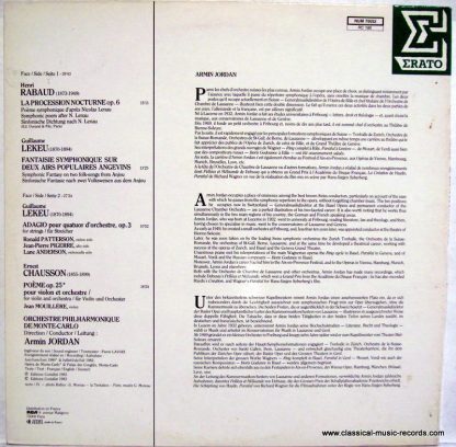 Erato NUM 75052 - La Procession Nocturne, Op. 6 / Fantaisie Symp - Image 2