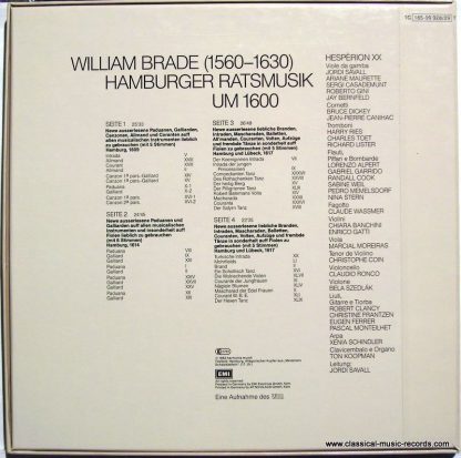 Deutsche Harmonia Mundi 1C 165-99 928/29 T - Hamburger Ratsmusik - Image 2