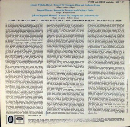 Odeon SME 91 499 - Doppelkonzert Für Trompete, Oboe Und Orcheste - Image 2