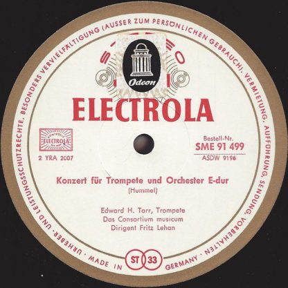 Odeon SME 91 499 - Doppelkonzert Für Trompete, Oboe Und Orcheste - Image 4