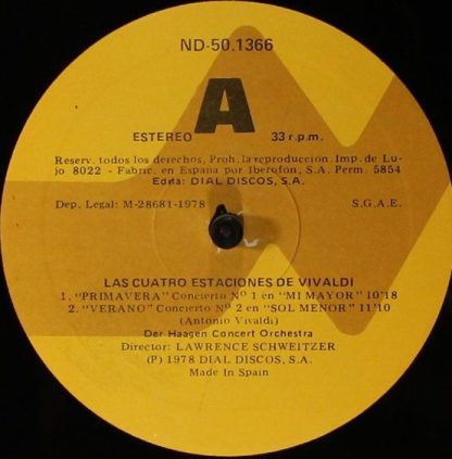 Dial Discos, S.A. N.50.1366 - Las Cuatro Estaciones - Image 2