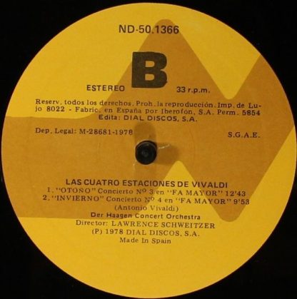Dial Discos, S.A. N.50.1366 - Las Cuatro Estaciones - Image 3