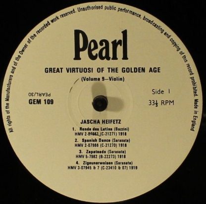 Pearl GEMM 109 - Jascha Heifetz - Image 3