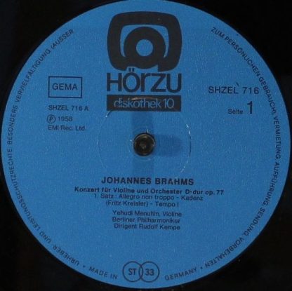 HÖR ZU SHZEL 716 - Violinkonzert D-dur von Johannes Brahms - Image 3