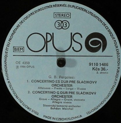 Opus 9110 1486 - Violin Concerto In C Major / Symphony In A Majo - Image 4