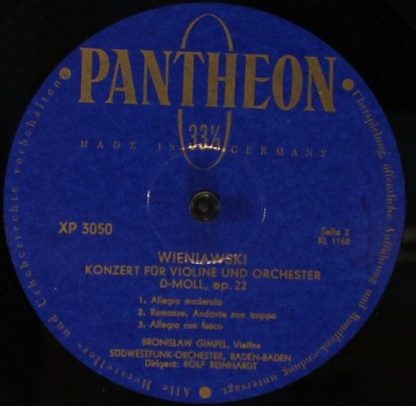 Pantheon XP 3050 - Violinenkonzert Nr. 1 G-Moll Op. 26/ Violinen - Image 4