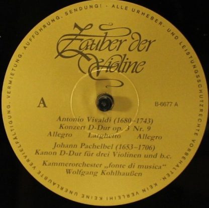 Not On Label B-6677 - Zauber Der Violine - Image 3