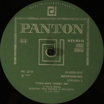 Panton 81 0720—1011 - Klicperian Ouverture/ Concerto For Violin - Image 4