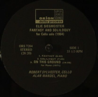 Orion ORS 7284 - New Music Of Elie Siegmeister - Image 3