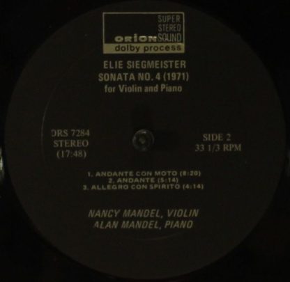 Orion ORS 7284 - New Music Of Elie Siegmeister - Image 4