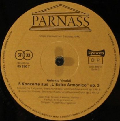 Parnass 65 880 7 - 5 Concerti Aus „L'estro Armonico” Op.3 - Image 3