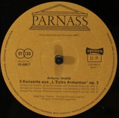 Parnass 65 880 7 - 5 Concerti Aus „L'estro Armonico” Op.3 - Image 4