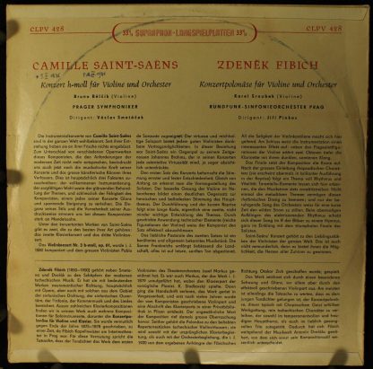Supraphon CLPV 428 - Konzert H-Moll Für Violine Und Orchester, K - Image 2