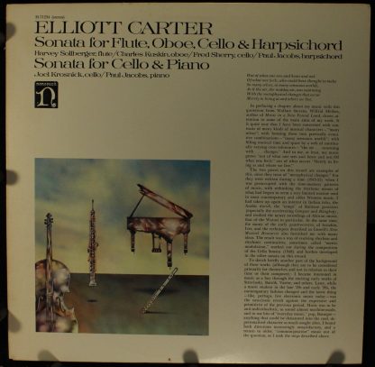 Nonesuch Records H-71234 - Sonata For Flute, Oboe, Cello & Harps