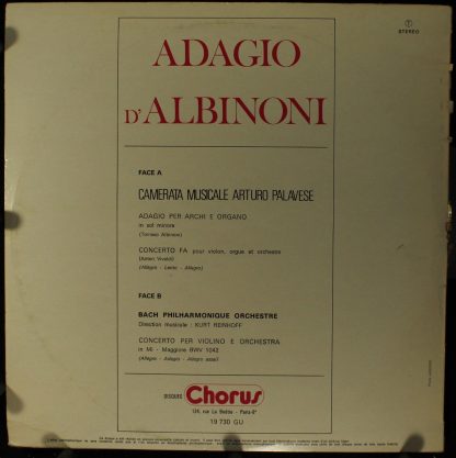 Disques Chorus 19 730 - Adagio d'Albinoni - Image 2