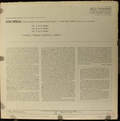 Epic BC 1155 - L'Arte Del Violino: Violin concertos Op.3, Nos.1, - Image 2