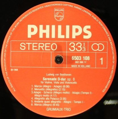Philips 6503 108 - Ludwig Van Beethoven: Serenade op.8 & Serenad - Image 3