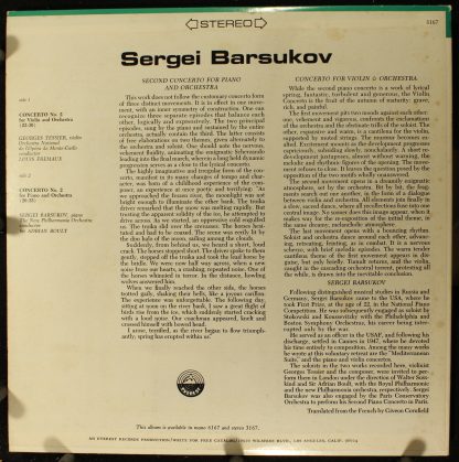 Everest SDBR 3167 - Concerto For Piano No. 2 / Concerto For Viol - Image 2