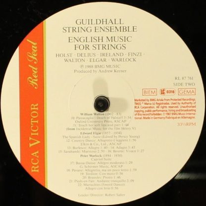 RCA Victor Red Seal RL87761 - English Music For Strings - Image 4